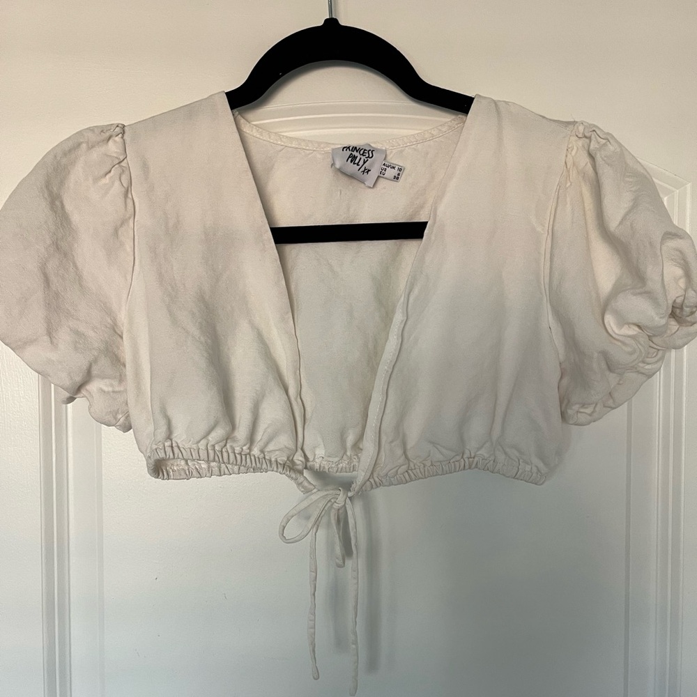 Princess Polly Puff Sleeve Crop Top, size 6, great condition!
